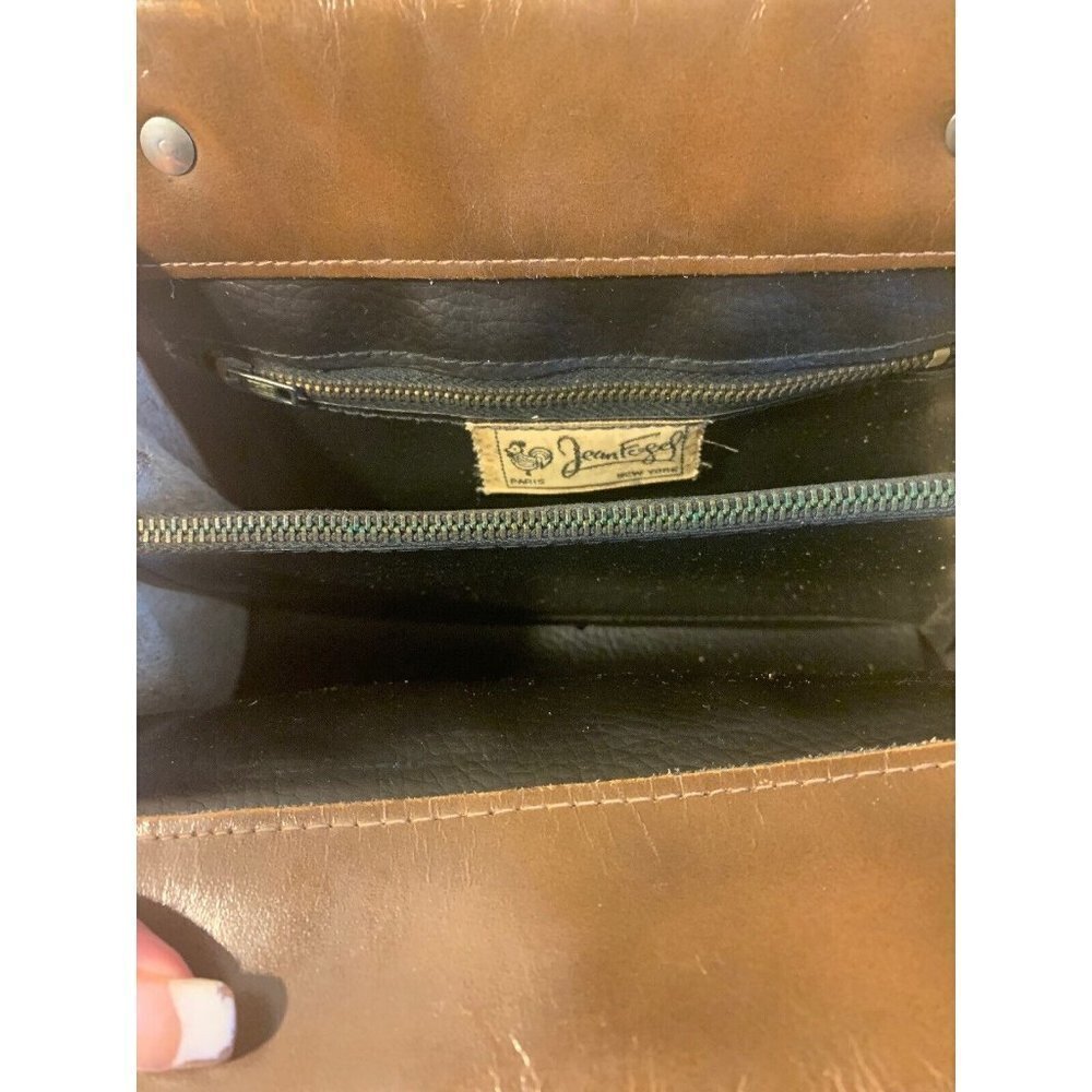 VINTAGE Jean Fogel Leather Purse - Picture 10 of 12